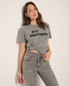Heather Grey $|& SEAS Floret Relaxed Graphic Tee - SOF Front