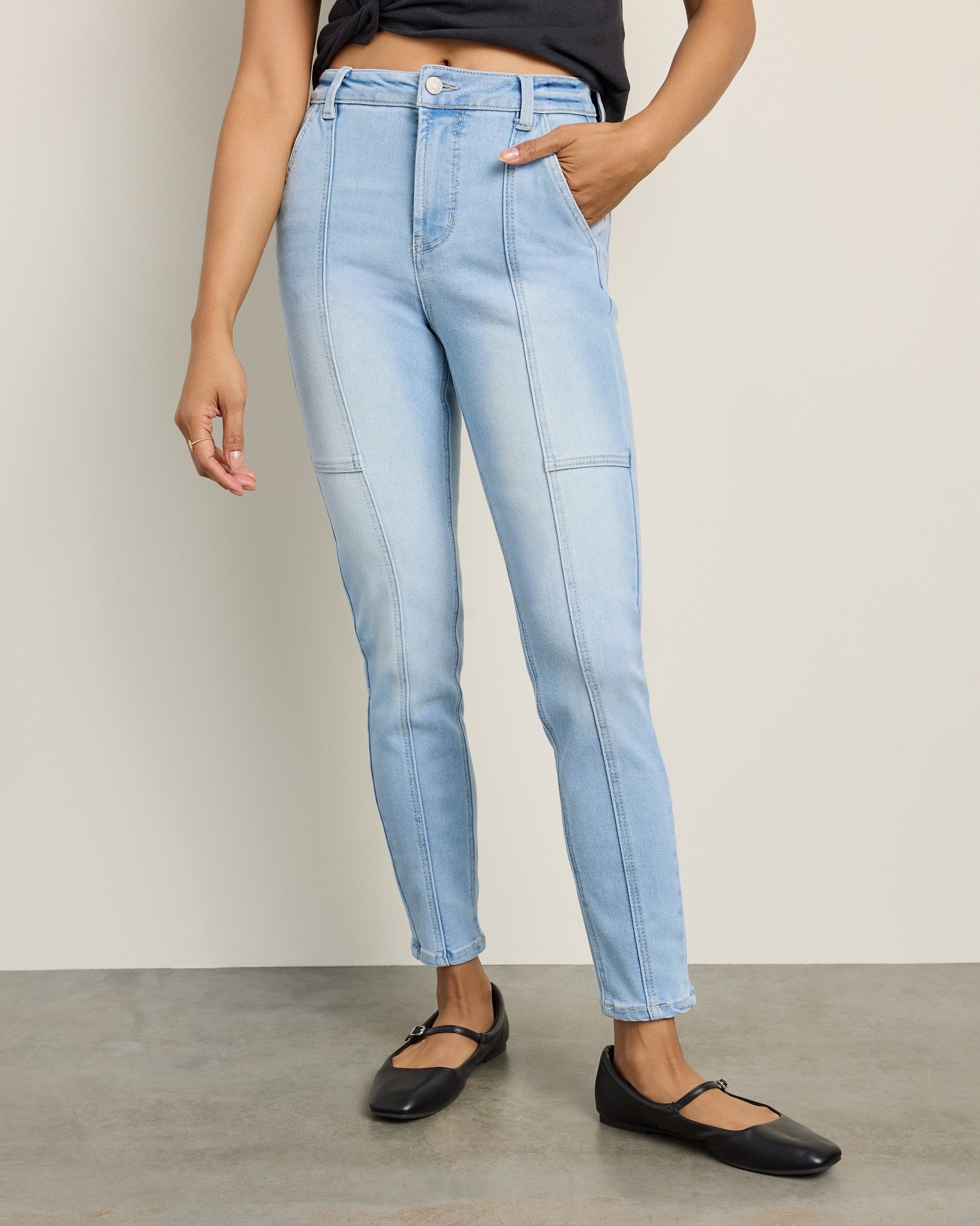 Lakeside $|& SEAS Dame Seamed Skinny Jean - SOF Front