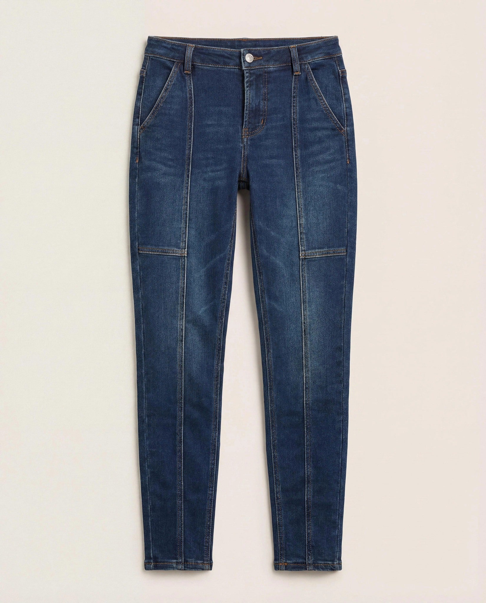 Rip Tide $|& SEAS Dame Seamed Skinny Jean - Hanger Detail