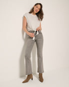 Ivory Grey $|& SEAS Poppy Knot Front Tee - UGC On Fig