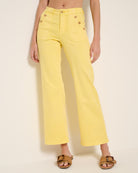 Sunshine $|& SEAS Acacia Button Wide Leg Twill Pant - SOF Front
