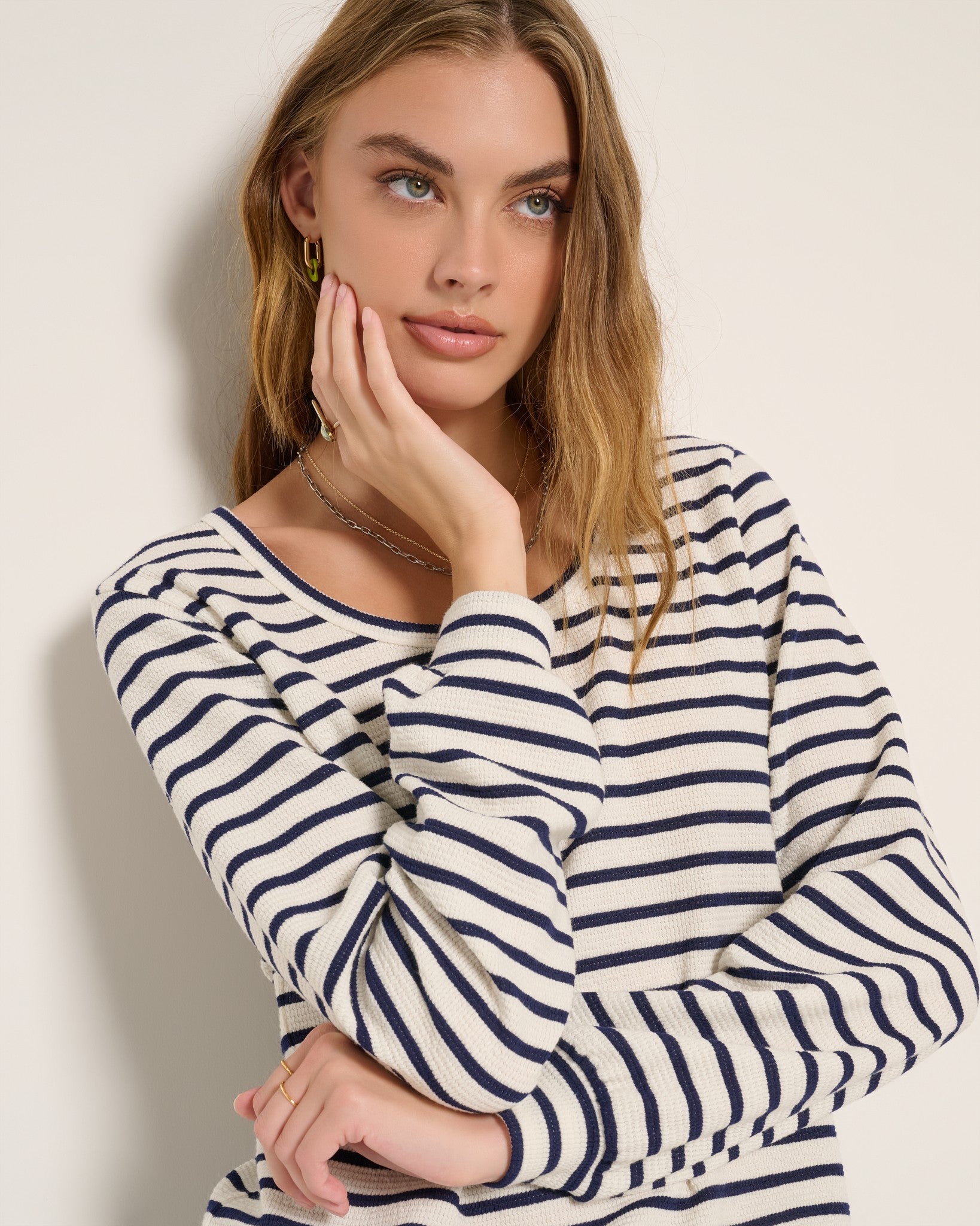 Mariner Midnight Cream $|& SEAS Deep Sea Long Sleeve Tee - SOF Full Front