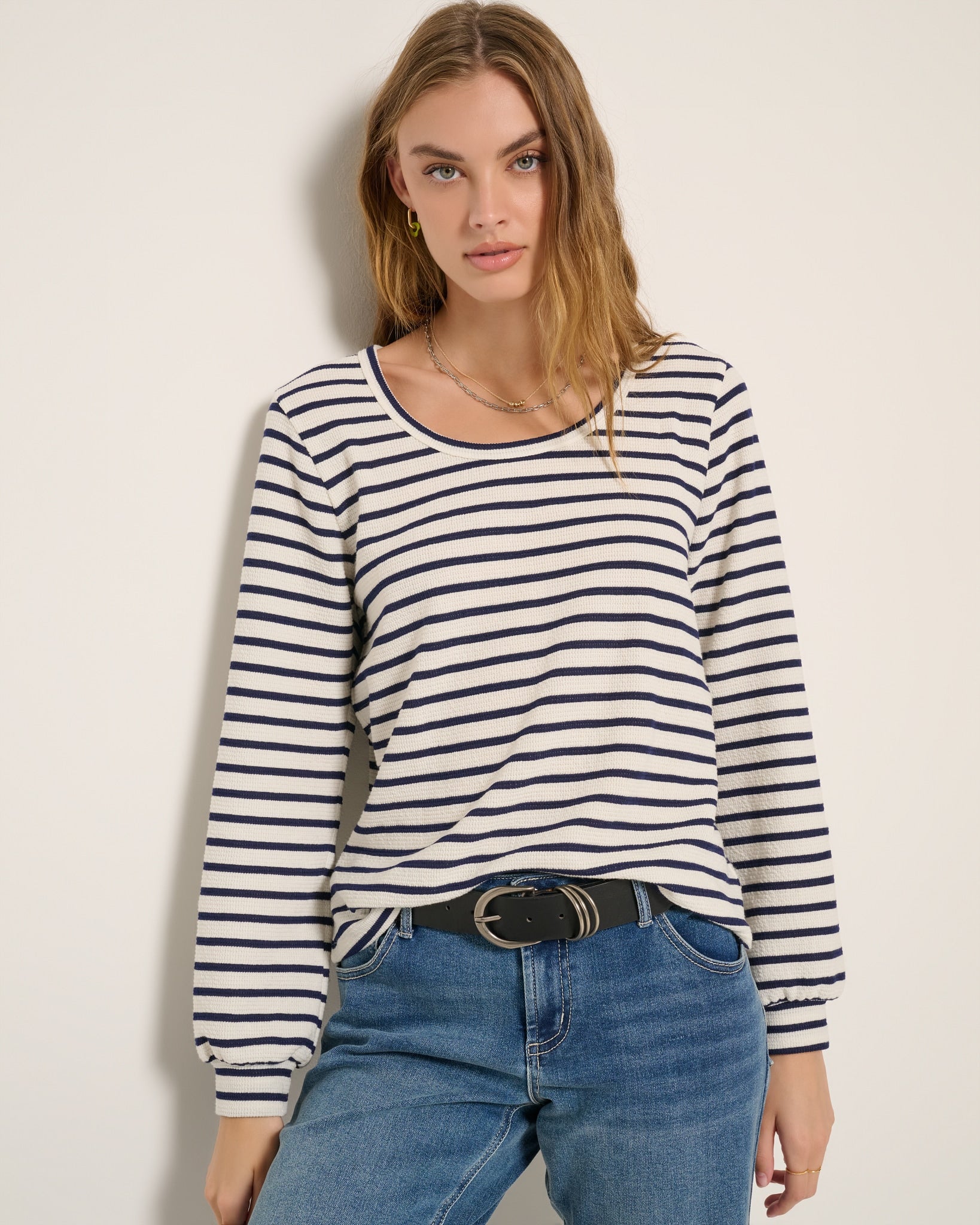 Mariner Midnight Cream $|& SEAS Deep Sea Long Sleeve Tee - SOF Front