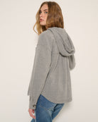 Heather Grey $|& SEAS Upstate Hooded Shacket - SOF Back