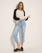 Cream Black $|& SEAS Rookie Raglan Long Sleeve Tee - UGC On Fig