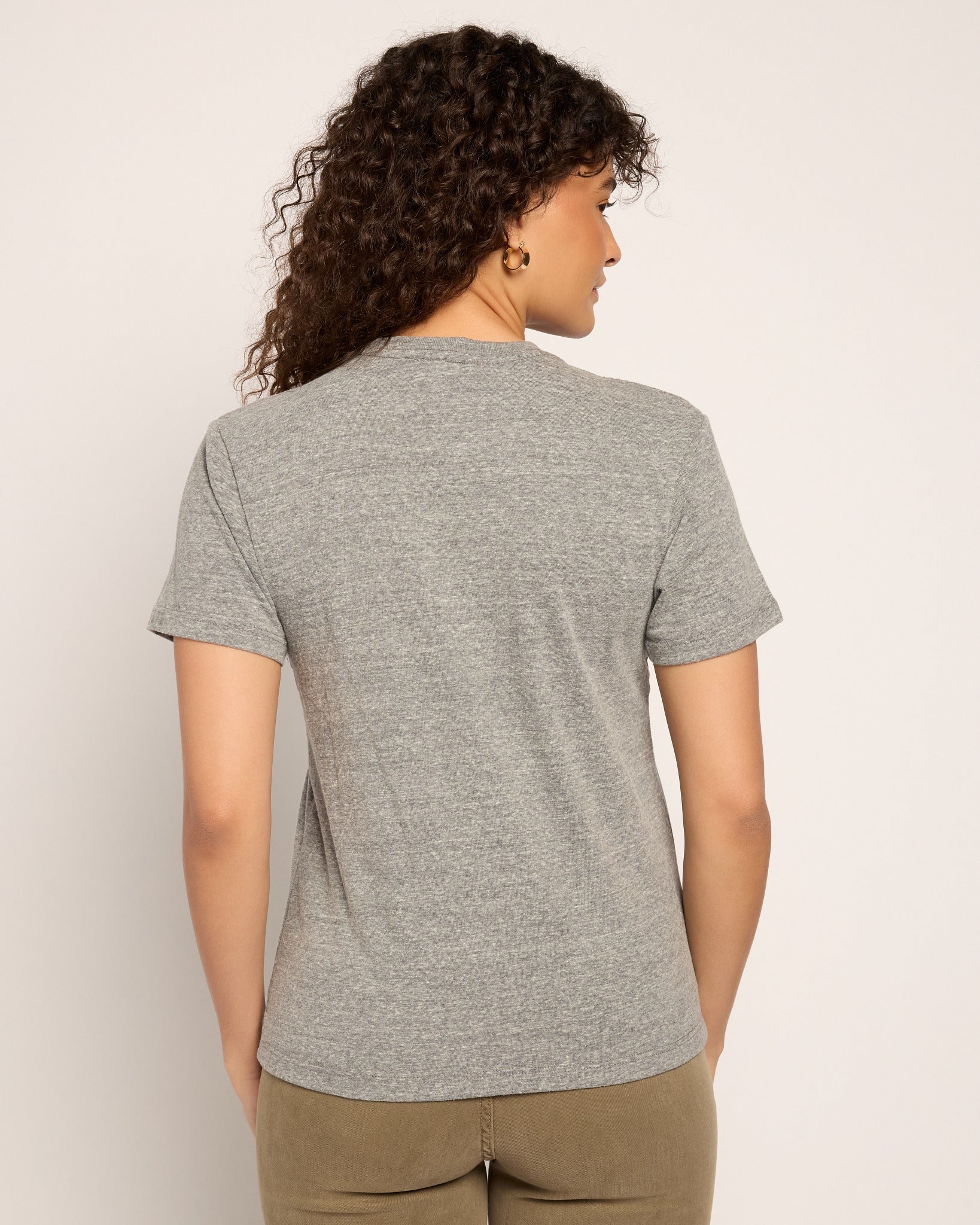 Heather Grey $|& Herizon Cherry Relaxed Graphic Tee - SOF Back