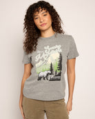 Heather Grey $|& Herizon Cherry Relaxed Graphic Tee - SOF Front