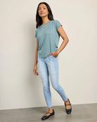 Goblin Blue $|& SEAS Edgewater Off The Shoulder Tee - UGC On Fig