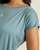 Goblin Blue $|& SEAS Edgewater Off The Shoulder Tee - SOF Full Front