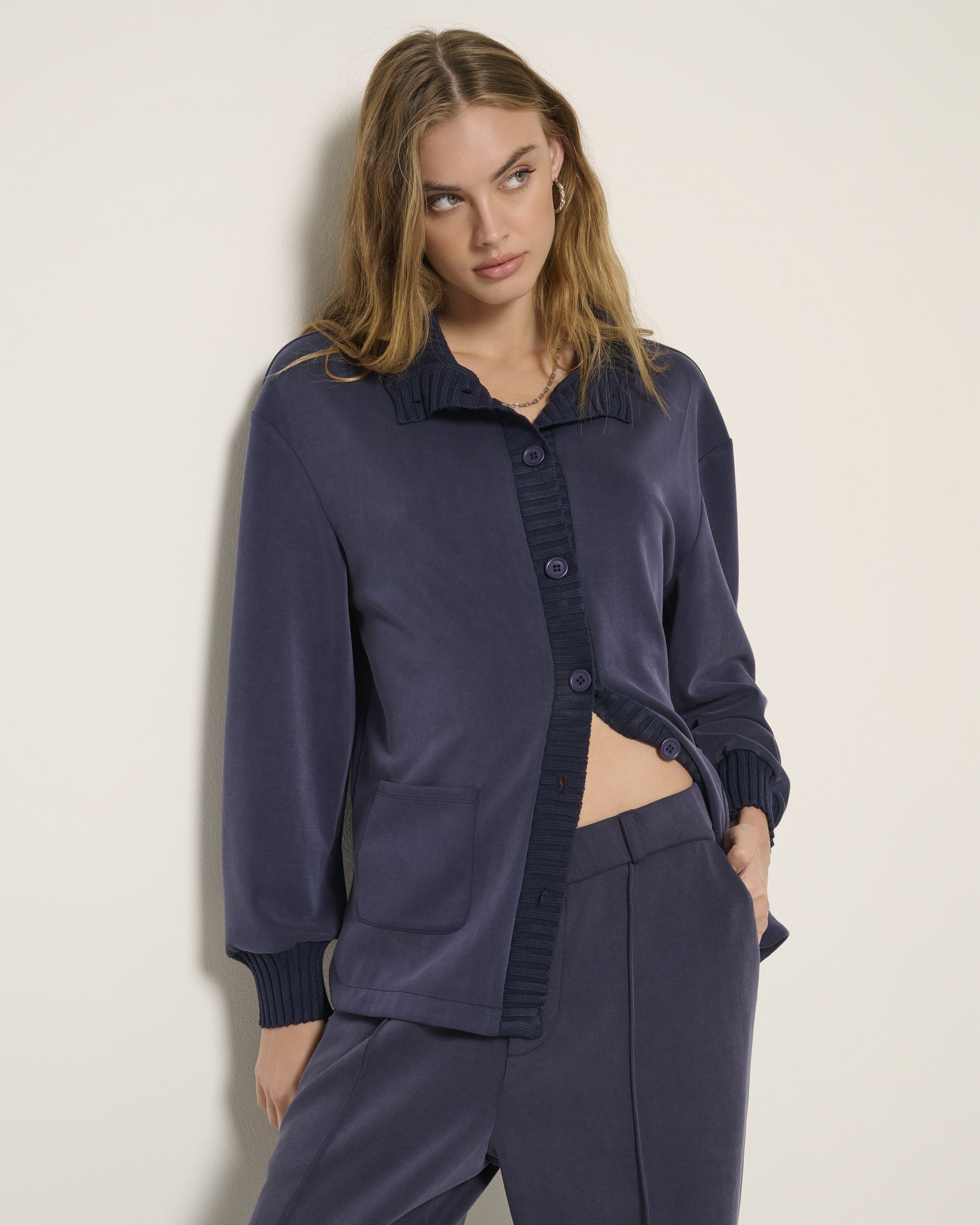 Mariner Midnight $|& SEAS Abyssal Button Front Jacket - SOF Front