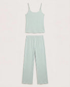 Dusty Blue $|& SEAS Shooting Stars Pajama Set - Hanger Detail