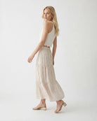Pumice Stone Ally $|& Vero Moda Ditche Tiered Maxi Skirt - Hanger Front