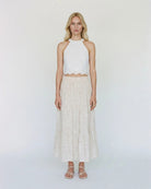 Pumice Stone Ally $|& Vero Moda Ditche Tiered Maxi Skirt - VOF Detail