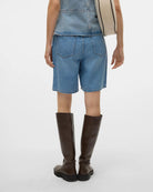 Light Blue Denim $|& Vero Moda Villa Denim Bermuda Short - Hanger Side