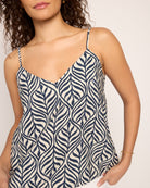 Birch Navy Blazer Bonnie $|& Vero Moda Printed Woven Cami Top - SOF Full Front