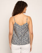 Birch Navy Blazer Bonnie $|& Vero Moda Printed Woven Cami Top - SOF Back