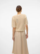Birch $|& Vero Moda Short Sleeve Button Cardigan - Hanger Side