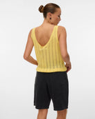 Golden Haze $|& Vero Moda V-Neck Sweater Tank - Hanger Side
