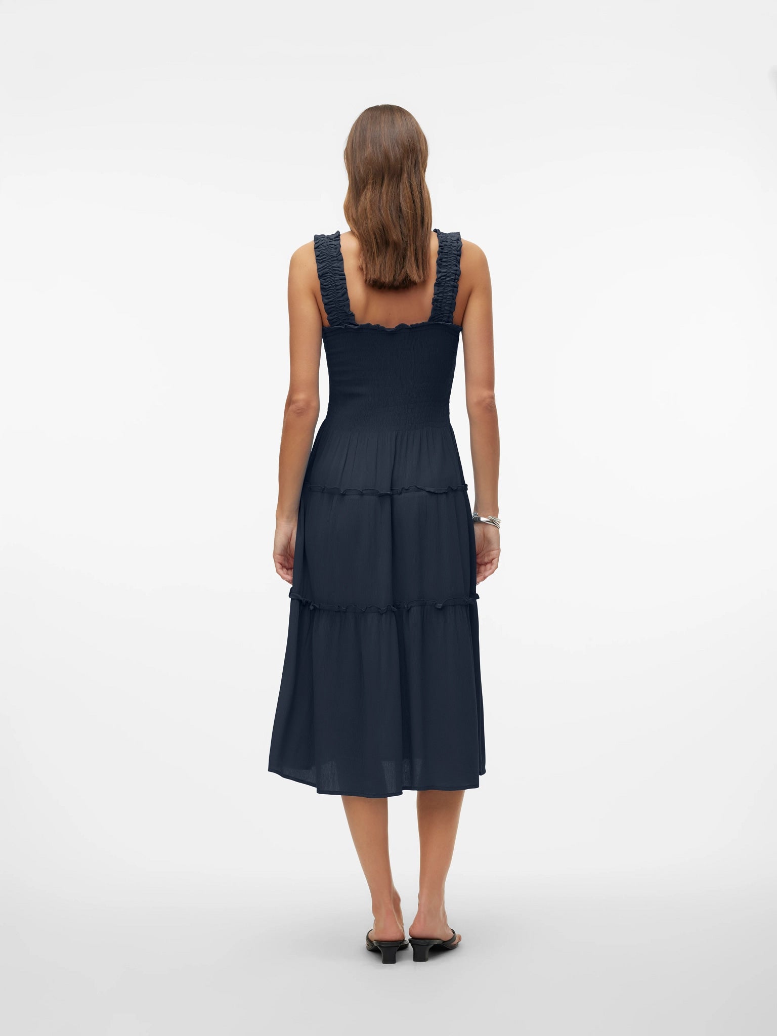 Navy Blazer $|& Vero Moda Solid Midi Dress - Hanger Side