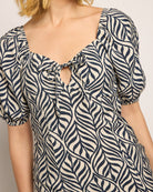 Birch Navy Blazer Bonnie $|& Vero Moda Printed Short Sleeve Maxi Dress - SOF Full Front