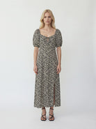 Birch Navy Blazer Bonnie $|& Vero Moda Printed Short Sleeve Maxi Dress - VOF Detail