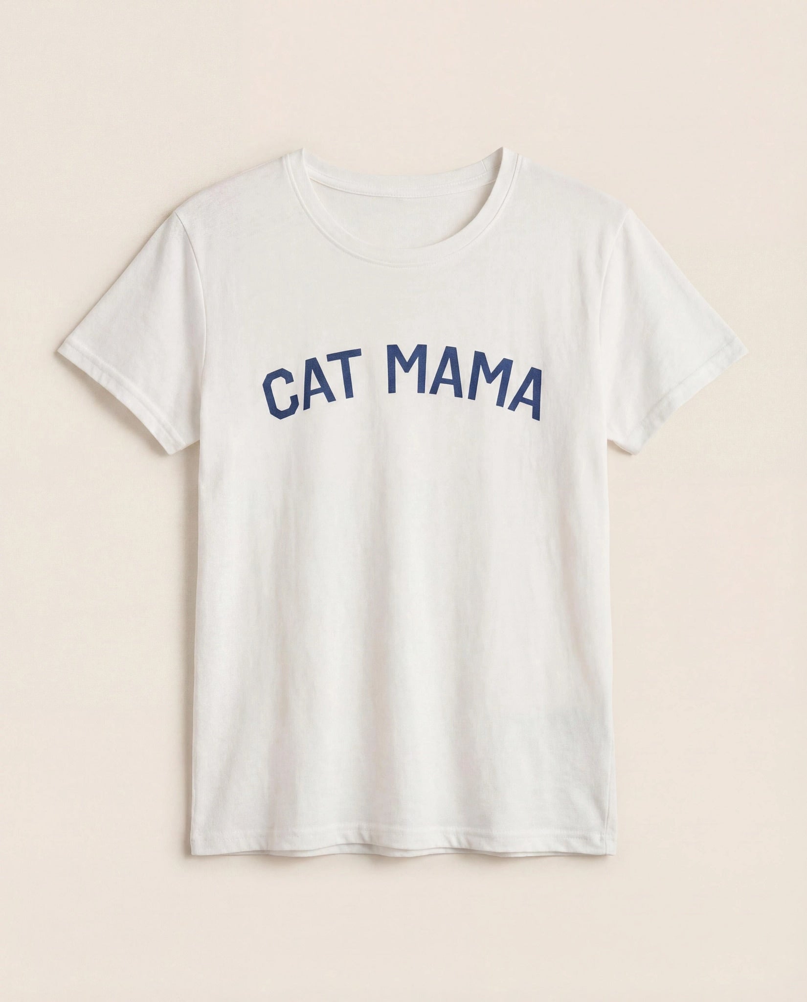 White $|& SEAS Cat Mom Graphic Sleep Tee - Hanger Detail