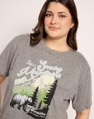 Ht Grey $|& Herizon Cherry Relaxed Graphic Tee - SOF Full Front
