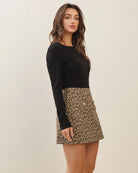 Black $|& ABLE Open Back Cowl Detailed Knit Sweater Top - Hanger Front
