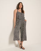 Black Floral $|& SEAS Shores Print Jumpsuit - SOF Front