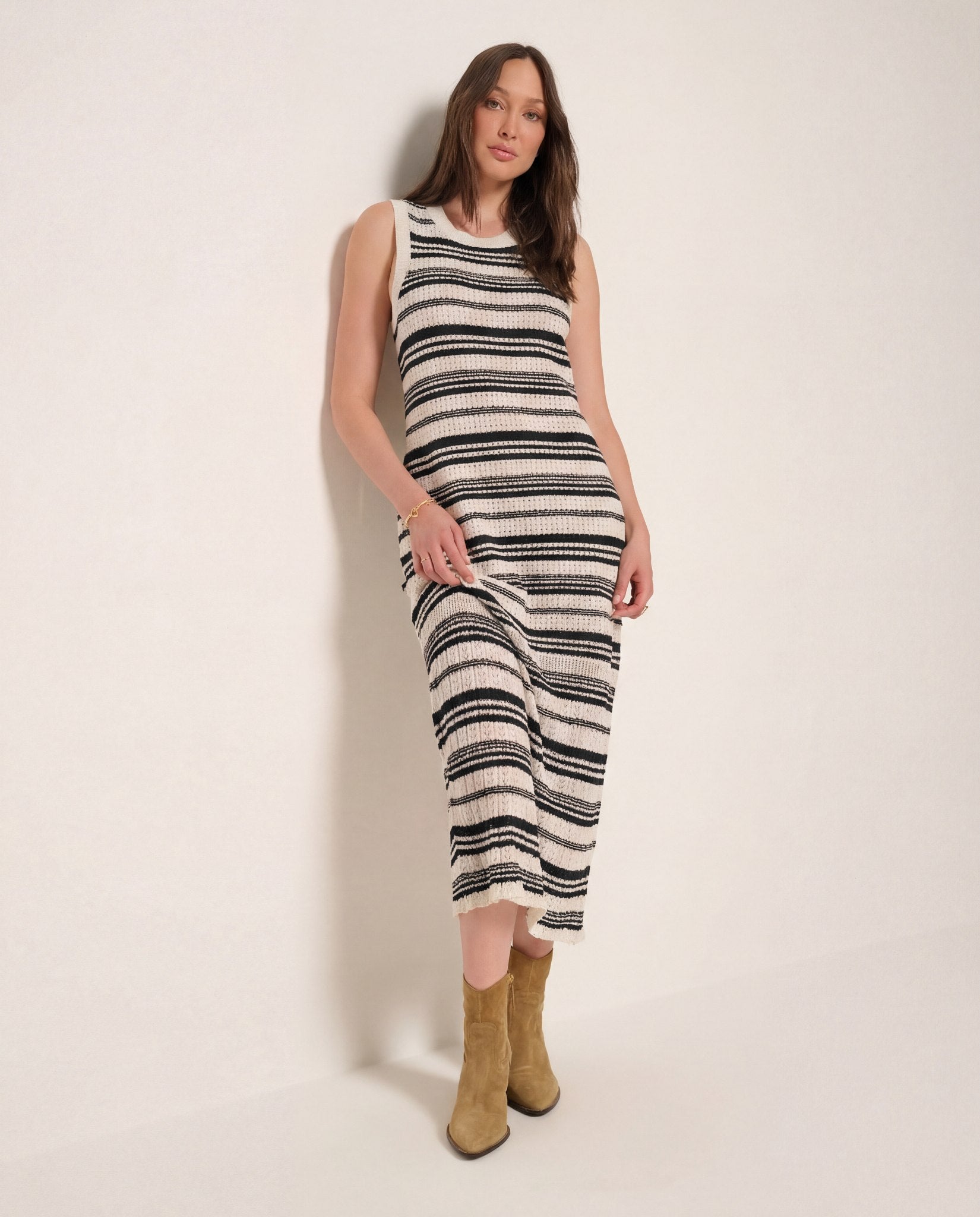 Black $|& SEAS Ruby Crochet Dress - SOF Front