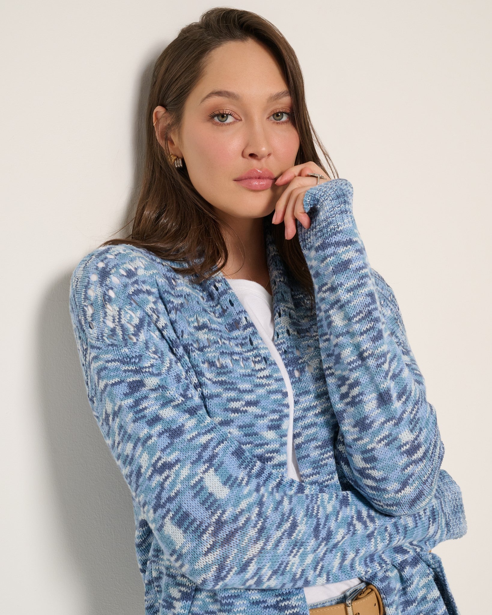 Indigo Haze $|& SEAS Atlantean Cardigan - SOF Full Front