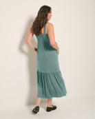 Seaglass $|& SEAS Lotus Ruffle Hem Dress - SOF Back