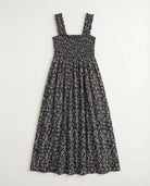 Black Floral $|& SEAS Westbreeze Printed Smocked Maxi Dress - Hanger Detail