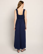 Navy $|& SEAS Westbreeze Smocked Maxi Dress - SOF Back