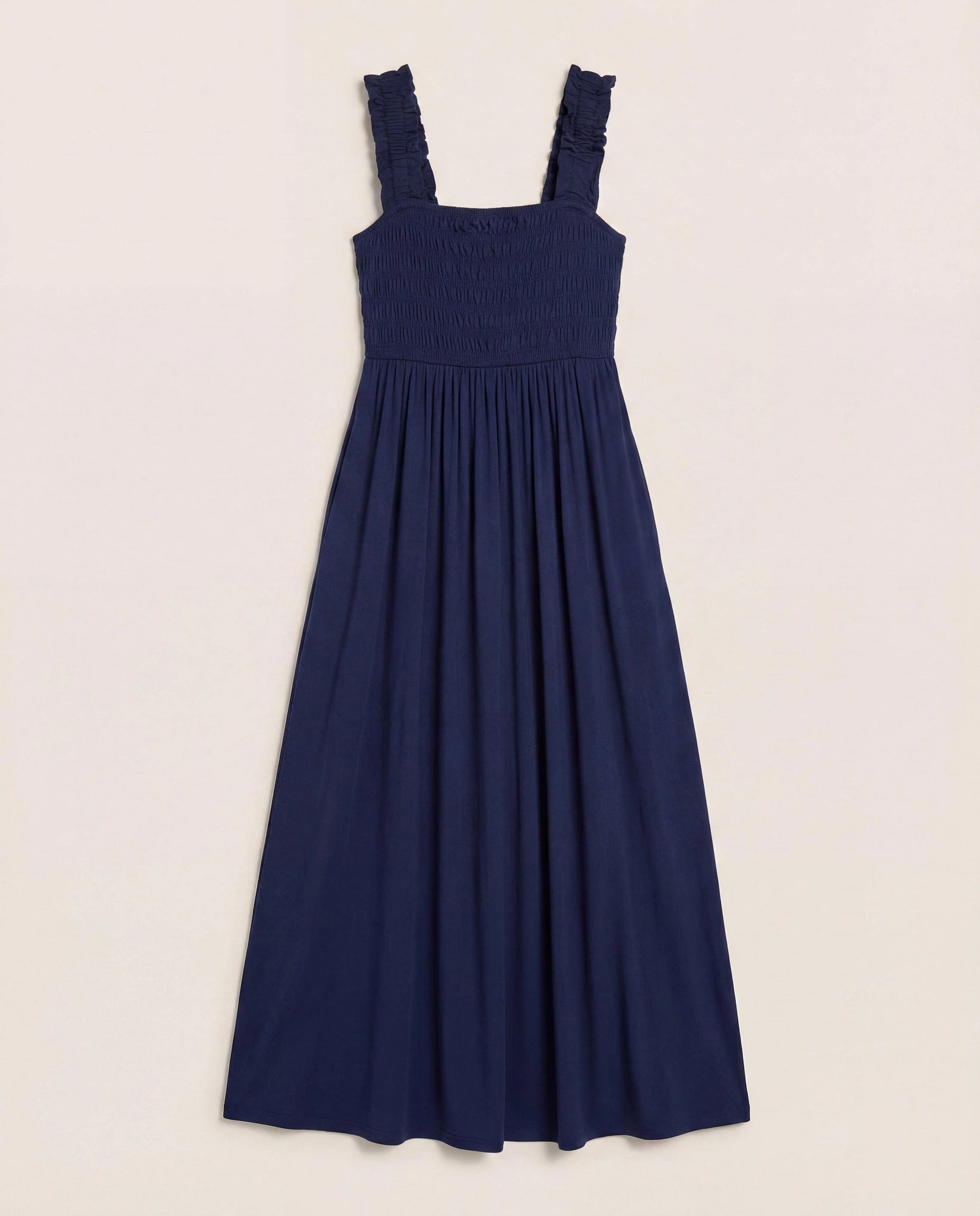 Navy $|& SEAS Westbreeze Smocked Maxi Dress - Hanger Detail