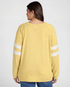 Limoncello/Cream $|& SEAS Shoreline Varsity Cozy Top - SOF Back