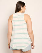 Natural/Seaglass $|& SEAS Surfside Stripe Scoop Tank - SOF Back