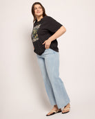 Faded Black $|& SEAS Floret Relaxed Tee - VOF Front