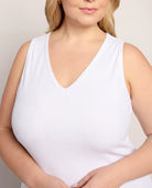 White $|& Herizon Alpine V-Neck Tank - VOF Front