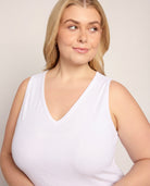 White $|& Herizon Alpine V-Neck Tank - SOF Full Front