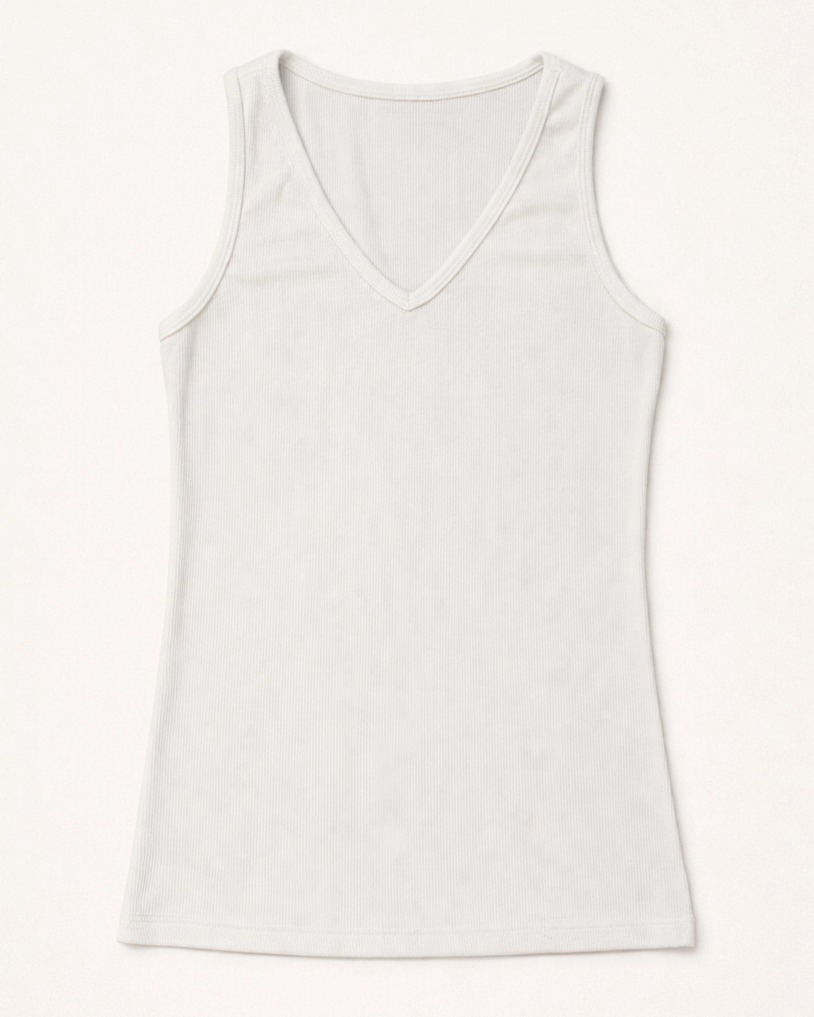 White $|& Herizon Alpine V-Neck Tank - Hanger Detail