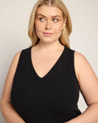 Black $|& Herizon Alpine V-Neck Tank - SOF Full Front