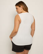 White $|& SEAS Boat Neck Tank - SOF Back
