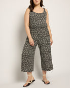 Black Floral $|& SEAS Shores Print Jumpsuit - VOF Front