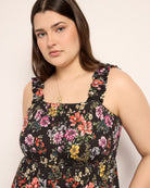 Multi Floral $|& SEAS Westbreeze Printed Smocked Maxi Dress - SOF Full Front