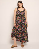 Multi Floral $|& SEAS Westbreeze Printed Smocked Maxi Dress - UGC On Fig