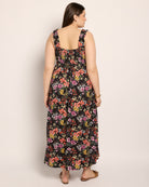 Multi Floral $|& SEAS Westbreeze Printed Smocked Maxi Dress - SOF Back