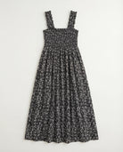 Black Floral $|& SEAS Westbreeze Printed Smocked Maxi Dress - Hanger Detail