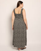 Black Floral $|& SEAS Westbreeze Printed Smocked Maxi Dress - SOF Back
