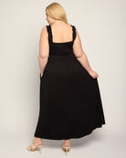 Black $|& SEAS Westbreeze Smocked Maxi Dress - SOF Back